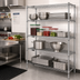 Thumbnail image #2 for Quantum 4-Shelf 304 Stainless Steel Stationary Wire Shelving Starter Kit, 42 Inch W x 14 Inch D x 63 Inch H