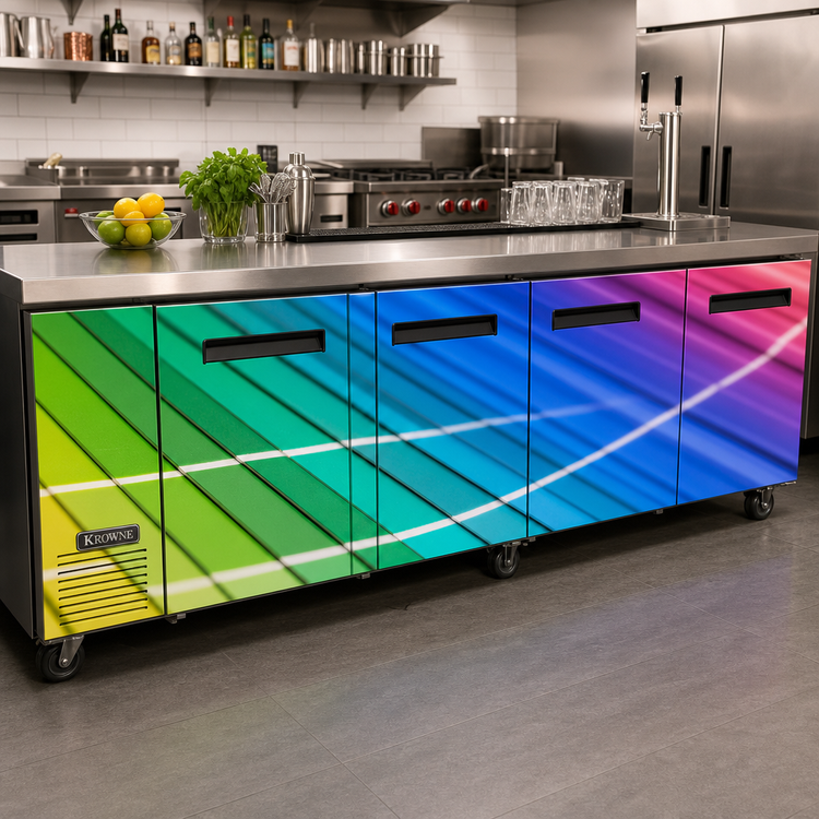 Product image #2 for Krowne Front-Only Vinyl Wrap for 84-Inch Backbar Cooler