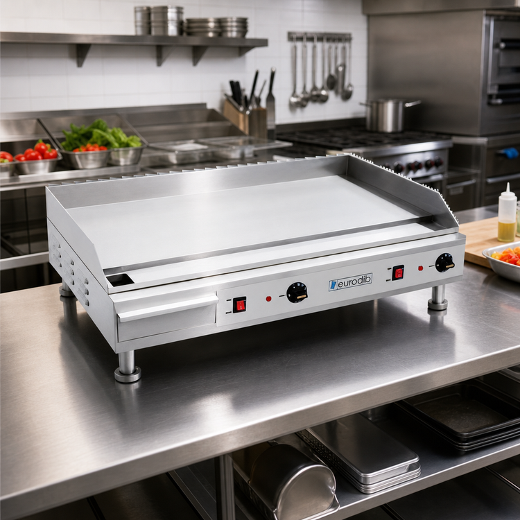 Product image #2 for Eurodib Heavy Duty 36-Inch x 16-Inch Electric Countertop Griddle, 240V