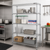 Thumbnail image #2 for Eagle Group 42-Inch W x 18-Inch D x 63-Inch H 4-Tier Wire Starter Shelving Unit, Stainless Steel Finish