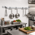 Thumbnail image #2 for Eagle Group 72-Inch Wall-Mount Single-Bar Aluminum Pot Rack with 6 Double-Prong Hooks