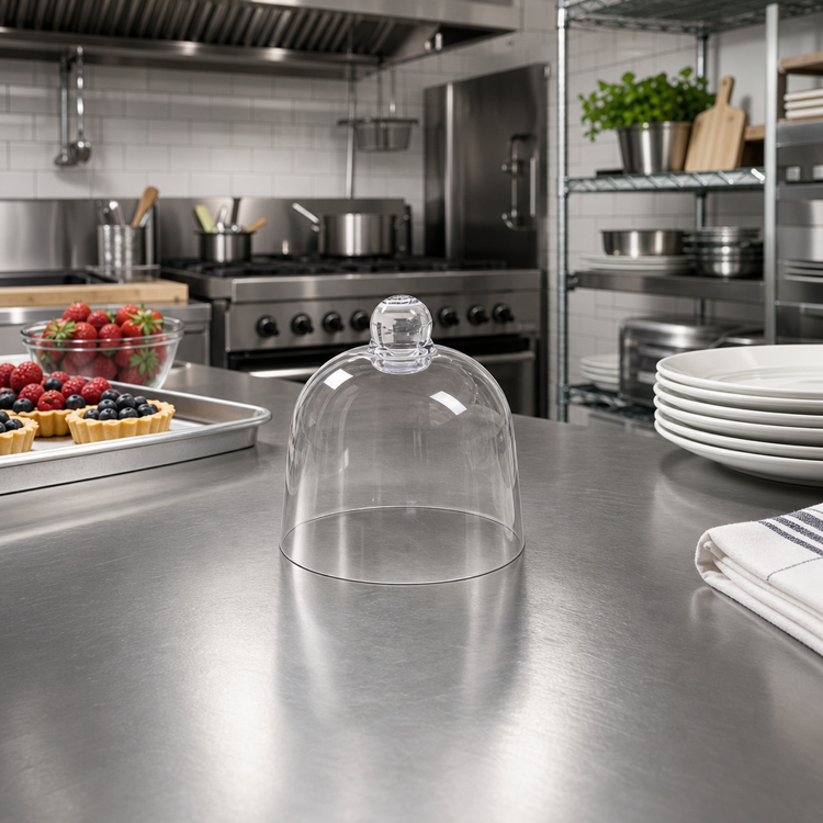 Product image #3 for American Metalcraft 3 3/8 Inch Round Clear Polycarbonate Dome Cover