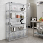 Thumbnail image #2 for Redipak 5-Tier Stationary Wire Shelving Unit, 36"W x 18"D x 74"H, Zinc Finish