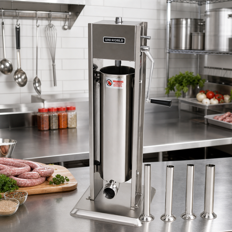 Product image #2 for Uniworld Deluxe 15-Pound Vertical Portable Stainless Steel Sausage Stuffer