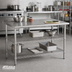 Thumbnail image #2 for Eagle AdjusTable Basic Unit 60 Inch x 30 Inch 14 Gauge 304 Stainless Steel Work Surface Table with 2 Adjustable Wire Undershelves