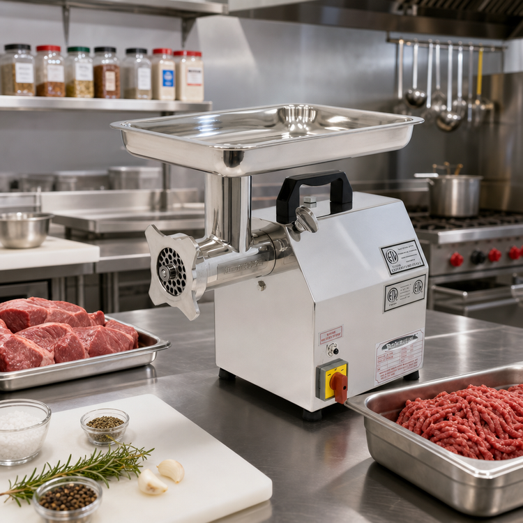 Product image #2 for BakeMax Heavy Duty Electric Countertop Meat Grinder, #22 Hub, 1-1/2 HP