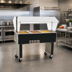 Thumbnail image #2 for Eagle Group Service Mate BPDHT4-120-3VP Portable 4-Well Buffet Hot Food Table, Stainless Steel Top, Open Base, 63.5-Inch Case of 3