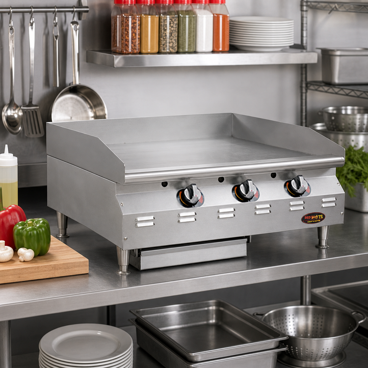 Product image #2 for RedHots Chef's Line Extra-Deep 36-Inch Countertop Natural Gas Griddle