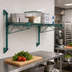 Thumbnail image #2 for Quantum Cantilever Single Shelf Wall-Mount Wire Shelving Unit, 54W x 24D, Green Epoxy Antimicrobial Finish