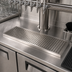 Thumbnail image #2 for Micro Matic 18-Gauge Stainless Steel Surface Mount Drip Tray Trough, 18 x 8 Inches