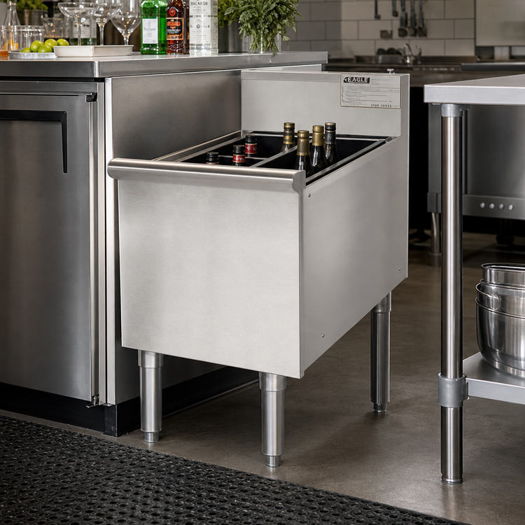 Product image #2 for Eagle 1800 Series Underbar Insulated Modular Add-On Bottle Storage Unit, 12 x 20 Inches