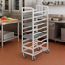 Thumbnail image #2 for Channel Manufacturing Standard Series Aluminum Cafeteria Tray Rack, Single Section, End Load, 18-Tray Capacity