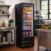 Thumbnail image #2 for Howard-McCray GR88BM-B Four-Section Bottom-Mount Self-Contained Glass Door Refrigerator Merchandiser, 88 Cu. Ft., Black