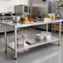 Thumbnail image #2 for 84-Inch x 30-Inch Stainless Steel Undershelf for 26045 Worktable