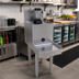 Thumbnail image #2 for Glastender Freestanding Stainless Steel Drainboard Blender Station with Push-Down Rinser Faucet, 12 Inch x 24 Inch