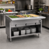 Thumbnail image #2 for Spec-Master Electric Hot Food Table with 4 Wet or Dry Wells, Open Cabinet Base, 63-1/2