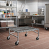 Thumbnail image #2 for Eagle Mobile Chrome Wire Dunnage Rack with Casters, 24 x 24 x 14 Inches, 800 lb Capacity