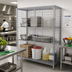 Thumbnail image #2 for Serv-Ware 5-Piece Chrome Wire Security Cage Shelving Unit with Lockable Double Doors