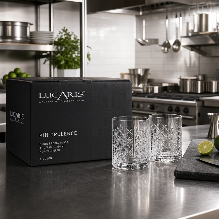 Product image #2 for Lucaris Kin Opulence Double Rocks Glass, 11-7/8 oz. (350 mL), Non-Tempered, 2 Dozen Per Case