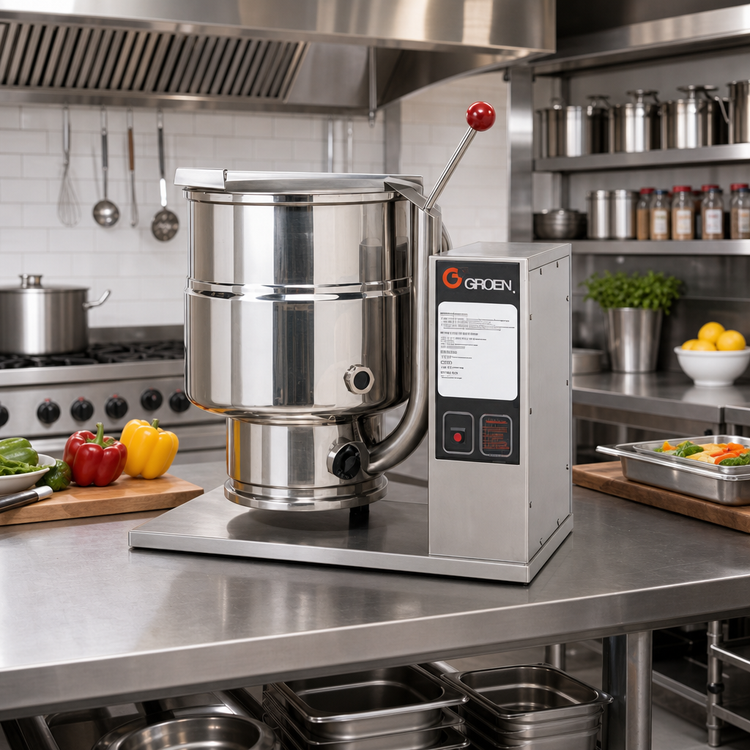 Product image #2 for Groen 40 Quart Electric Tabletop Kettle with Hand Tilt