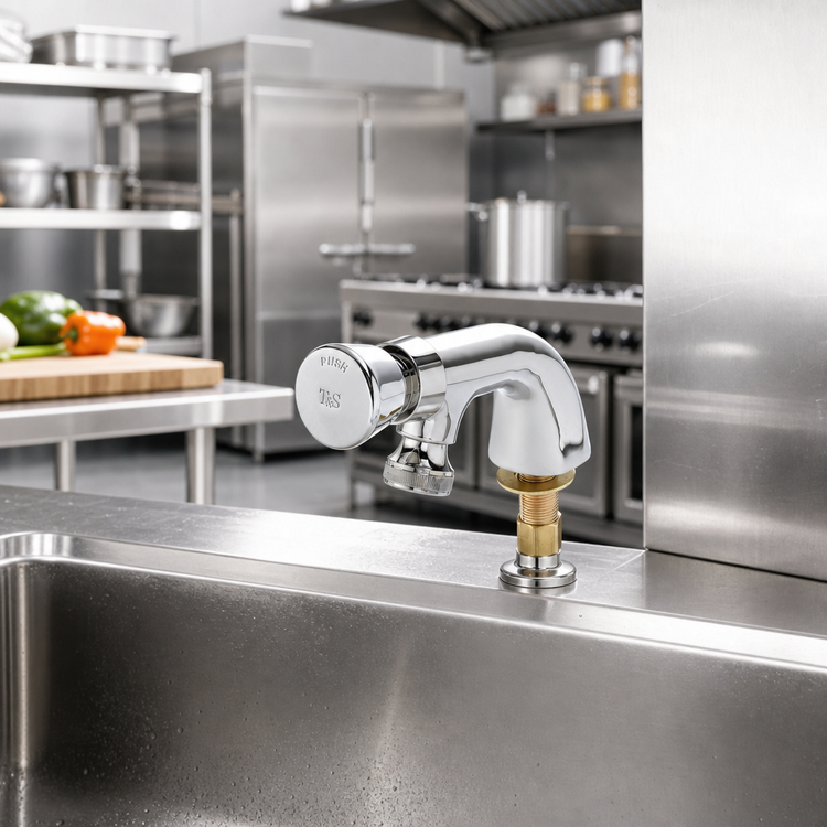 Product image #2 for Heavy-Duty Slow Self-Closing Push-Button Rose Spray Manual Faucet