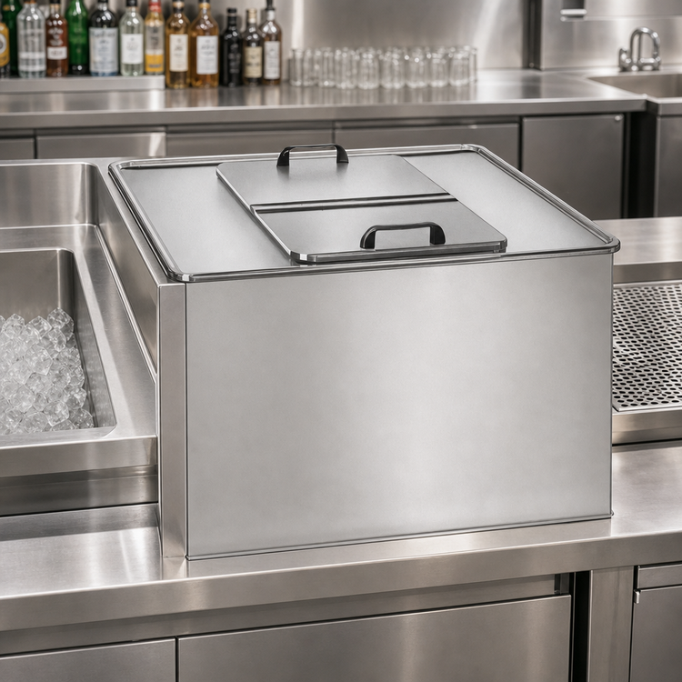 Product image #2 for Atlas Metal WB-19 Drop-In Non-Mechanical Ice Chest, 24 Inch Wide, Without Cold Plate