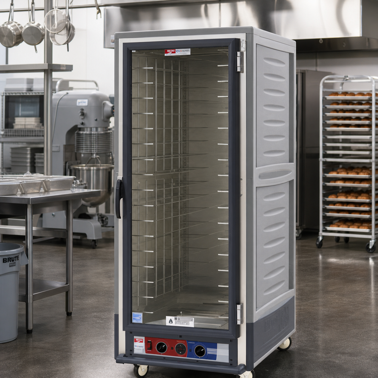 Product image #2 for Metro C5 3 Series Full Height Mobile Heated Holding & Proofing Cabinet with Gray Insulation Armour, Clear Polycarbonate Door, and Lip Load Slides