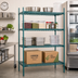 Thumbnail image #2 for Redipak Red-i-Pak 4-Tier Wire Shelving Unit, 60W x 24D x 74H Inches, Blue-Green Hybrid Epoxy Finish