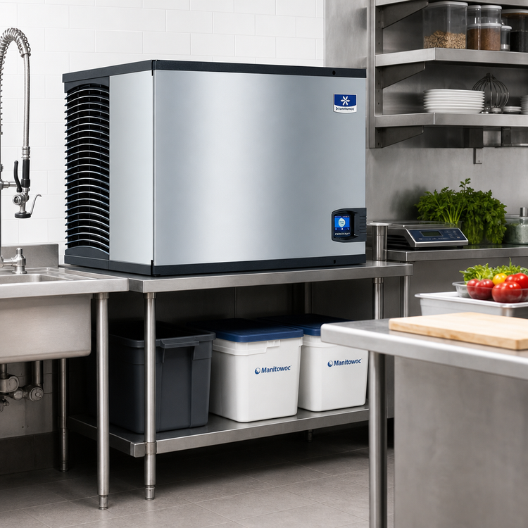Product image #2 for Manitowoc Indigo NXT iT0500W Water-Cooled Regular Cube Ice Maker, 500 lb/Day