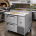 Thumbnail image #2 for Turbo Air Super Deluxe 44-Inch 1-Section Pizza Prep Table with 2 Drawers, 14 Cu. Ft., Self-Contained Side-Mount Refrigeration