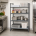 Thumbnail image #2 for Cambro Camshelving Basics Plus 18 x 48 x 84 Inch 4-Shelf Vented and Solid Add-On Polymer Shelving Unit