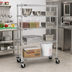 Thumbnail image #2 for Metro Super Erecta 4-Shelf Wire Stem Caster Cart with Brite Shelves, 36 x 21 x 69 Inches
