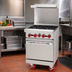 Thumbnail image #2 for American Range AR-4 24-Inch Gas Restaurant Range with 4 Open Burners and 20-Inch Space Saver Oven