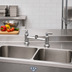 Thumbnail image #2 for T&S Brass B-0220-EELN 8-Inch Deck Mount Manual Mixing Faucet, Less Nozzle, Lever Handles
