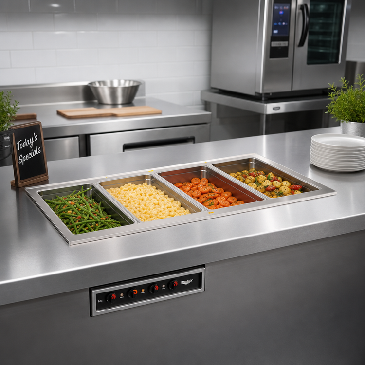Product image #2 for Vollrath Insulated Single-Well Electric Dry Drop-In Hot Food Well with Thermostatic Control, 208-240V