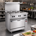 Thumbnail image #3 for Vulcan 36-Inch 240V Electric Restaurant Range with Thermostatic Griddle and Oversized Oven