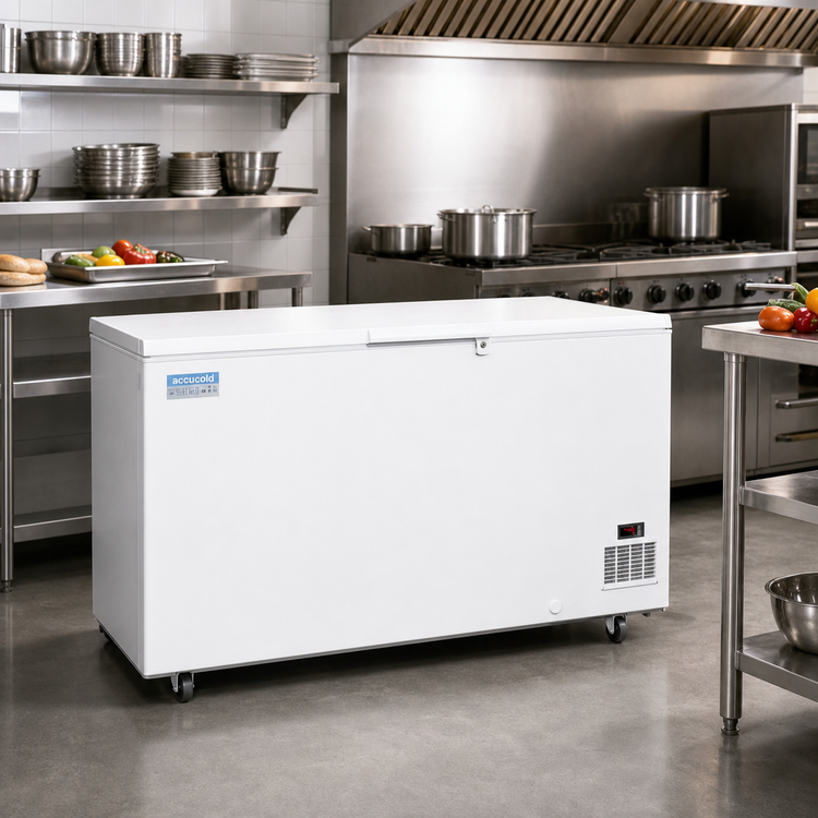 Product image #2 for Accucold Commercial Chest Freezer, 12.8 Cu. Ft., 60-Inch Wide, Solid Lift-Up Lid, White