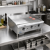 Thumbnail image #2 for Comstock-Castle 36-Inch Countertop Gas Griddle with Half Smooth / Half Grooved 1-Inch Steel Plate, 90,000 BTU