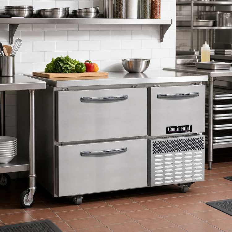 Product image #2 for Continental Refrigerator FA43N-U-D 43" Undercounter Freezer Base with 2 Drawers and 1 Door