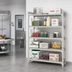Thumbnail image #3 for Cambro Camshelving Premium 5-Tier Vented Add-On Polymer Shelving Unit, 21 x 42 x 84 Inches, Speckled Gray