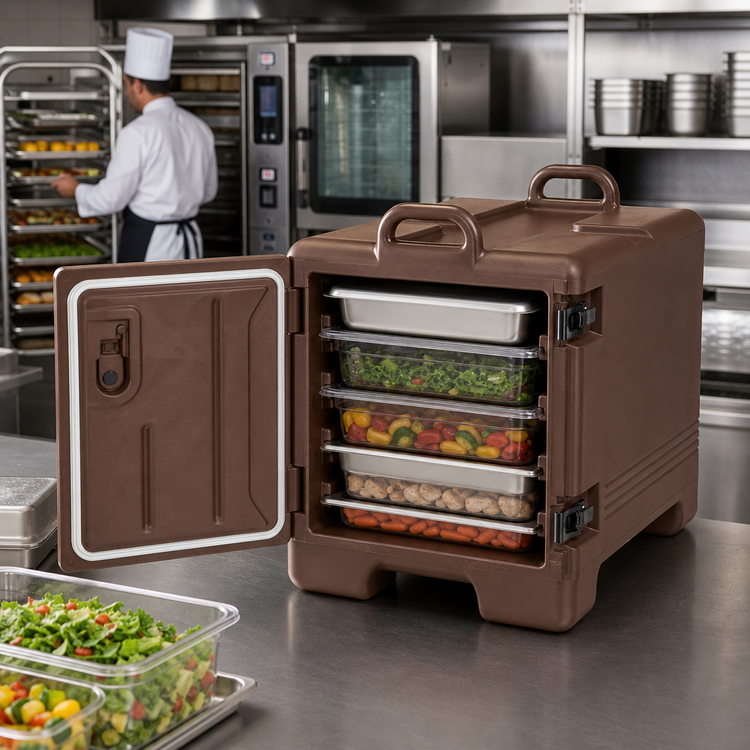 Product image #3 for Cambro Stackable Combo Carrier for Half-Size Sheet Pans and Food Pans