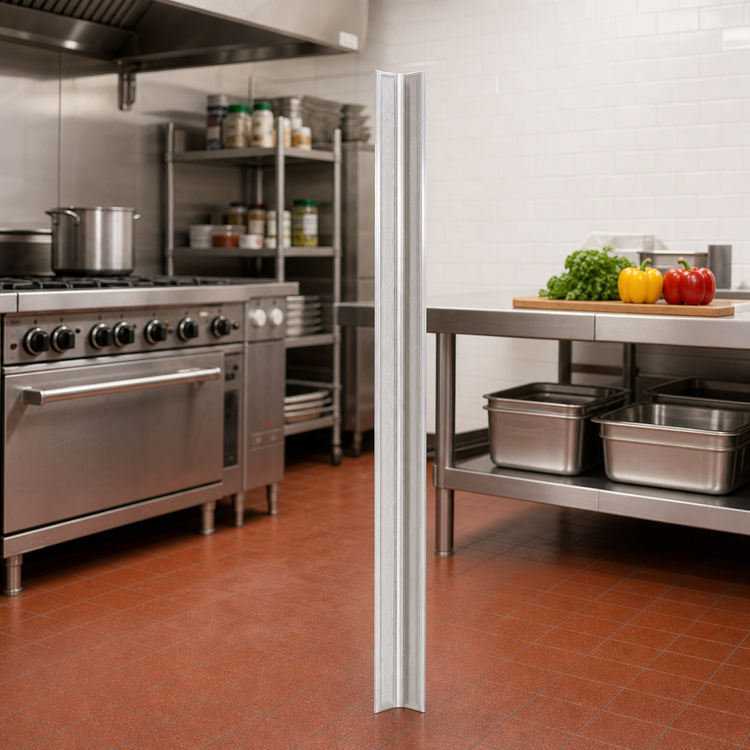 Product image #2 for Eagle Group Stainless Steel Inside Corner Guard with Adhesive Tape Backing, 2 Inch x 2 Inch x 60 Inch