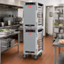 Thumbnail image #3 for Metro HotBlox™ Narrow Mobile Dual-Cavity Pass-Thru Insulated Holding Cabinet, 16-Pan, Analog, Solid Front / Clear Rear Doors