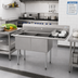 Thumbnail image #3 for KoolMore 57-Inch 2-Compartment Commercial Sink with 18-Inch Right Drainboard