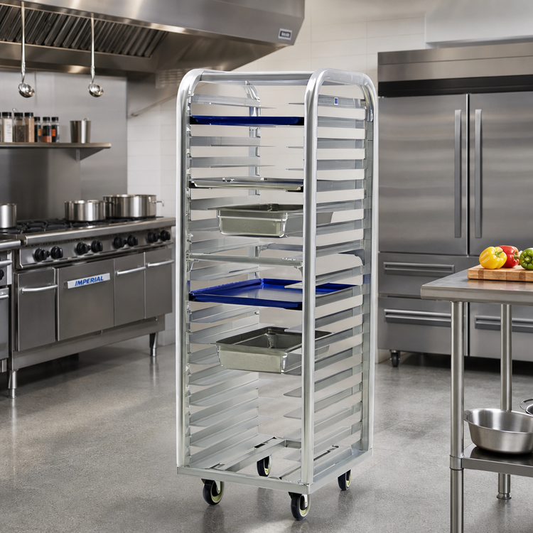 Product image #2 for New Age Lifetime Series Heavy-Duty Roll-In Aluminum Bun Pan Rack