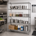 Thumbnail image #2 for Quantum 72-Inch W x 30-Inch D x 86-Inch H 4-Shelf Wire Shelving Starter Kit, 304 Stainless Steel