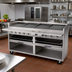Thumbnail image #2 for Bakers Pride Dante Series F-72RS 72-Inch Floor Model Gas Radiant Charbroiler with Open Cabinet Base