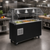 Thumbnail image #2 for Vollrath 2-Series Affordable Portable 46-Inch Refrigerated 3-Pan Cold Food Pan Buffet Station with Breath Guard and Storage Base