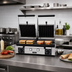 Thumbnail image #2 for Trento Double Countertop Panini Press Sandwich Grill, 10 x 19 Inch Cast Iron Ribbed Plates, 220V
