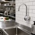 Thumbnail image #2 for Equip Electronic Touchless Wall-Mount Gooseneck Faucet with Mixing Valve, Single-Hole, 0.5 GPM, Polished Chrome Brass